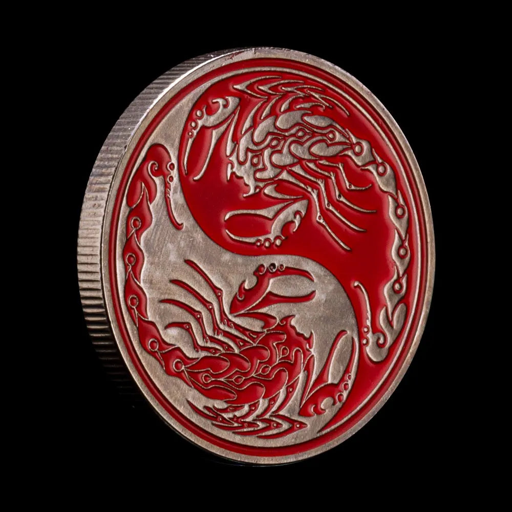 Tai Chi Scorpion Souvenir Gift Plated Wishing Coin Four Great Beasts Bring You Good Luck Ouija Lucky Commemorative Coin 1469-Chinese Style Finds™