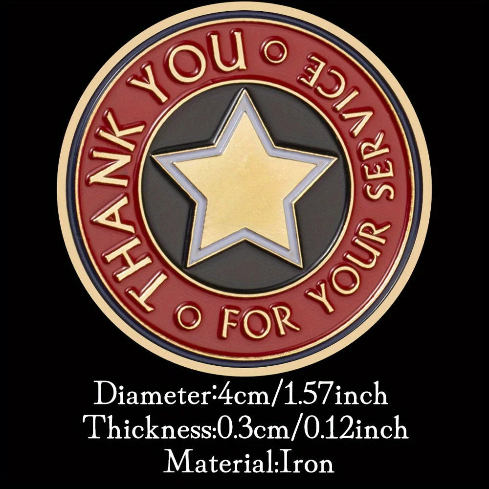 Thank You for Your Service Challenge Coins Soliders Veteran Commemorative Coin 1553-Chinese Style Finds™