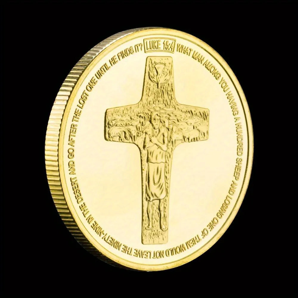 The 266th Pope of The Catholic Church Pope Francis Souvenir Coin Collectible Golden Plated Commemorative Coin 1147-Chinese Style Finds™