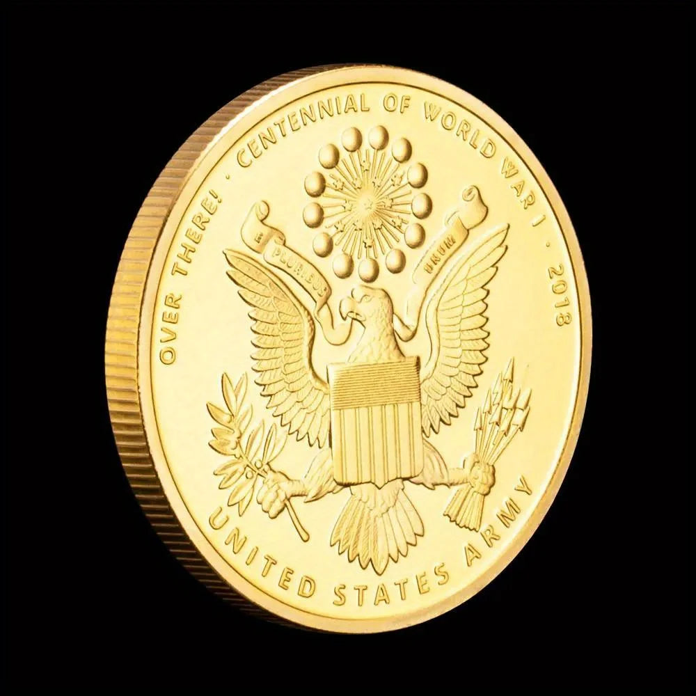 The Centenary of The First World War(1918-2018) Souvenir Golden Plated Coin Military Fans Collectible Coin Commemorative Coin 1413-Chinese Style Finds™