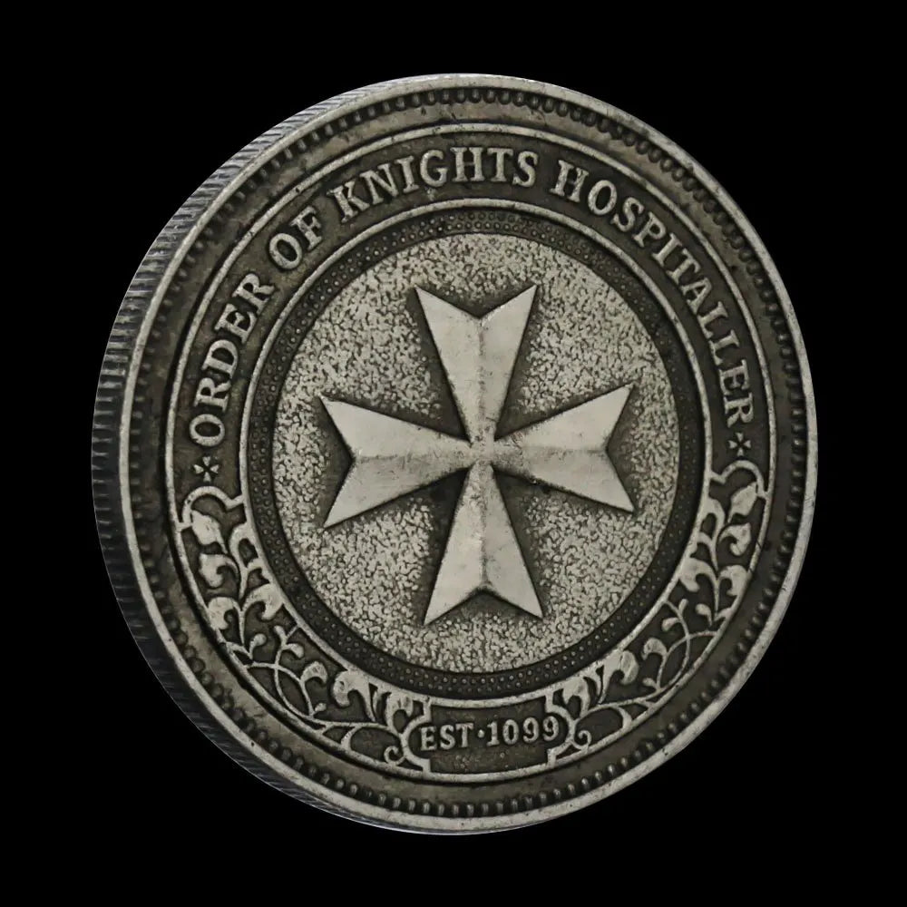 The Free Mason Commemorative Coin Order of The Knights Hospitaller Bronze Plated Coin Collectible Gift 1PCS Challenge Coin 1182-Chinese Style Finds™