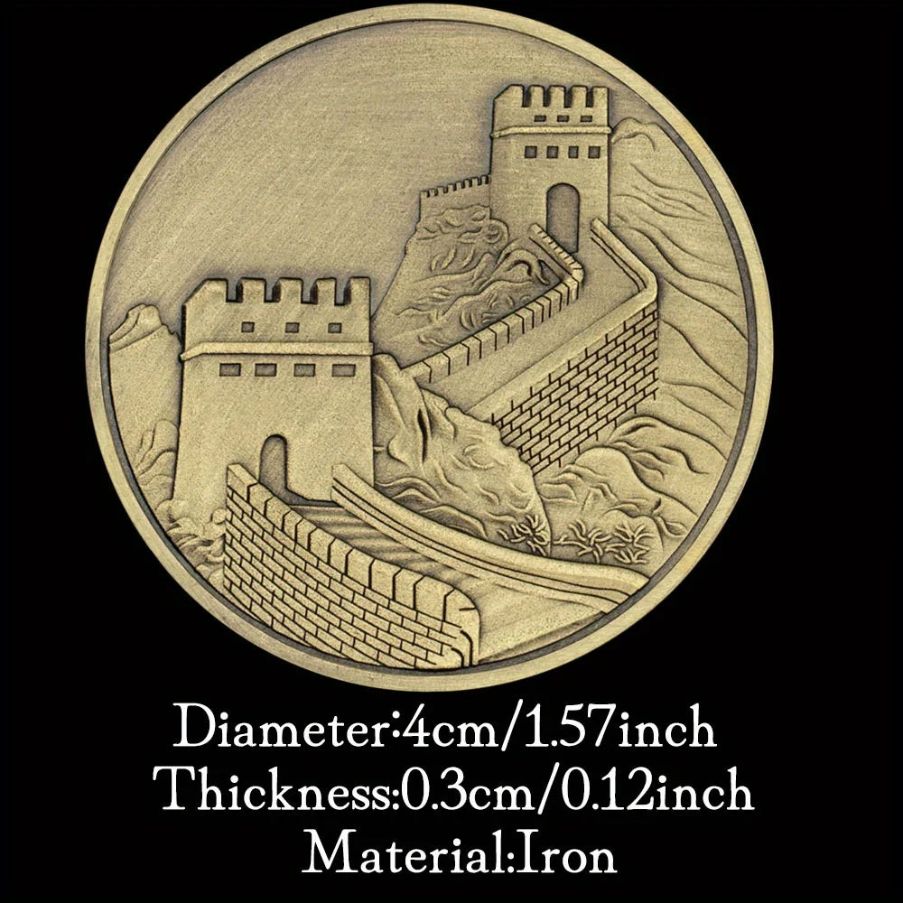 The Great Wall of China Souvenir Coin Copper Plated Collection Creative Gift Collectible Commemorative Coin 1416-Chinese Style Finds™