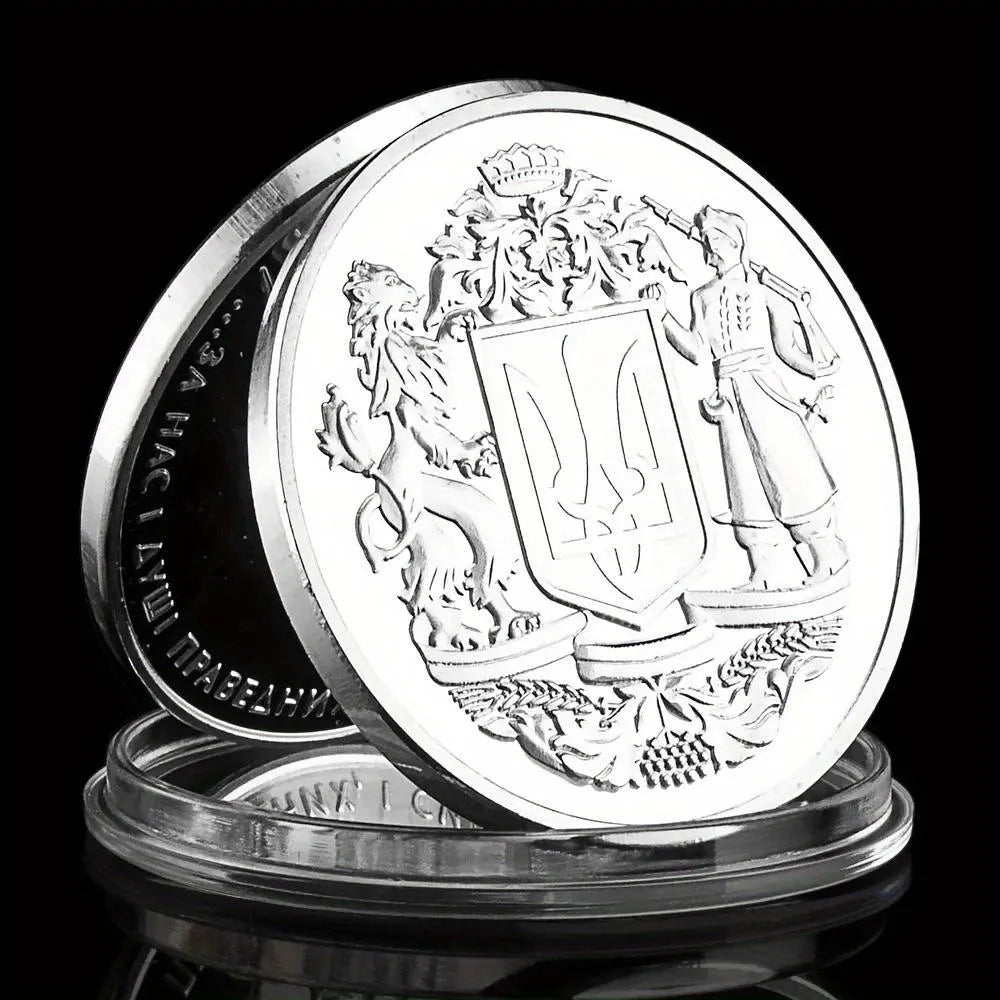 The Heart of The Righteous The Power of The Archangel Michael Is with Us Souvenir Coin Silvery Plated Commemorative Coin 1284-Chinese Style Finds™