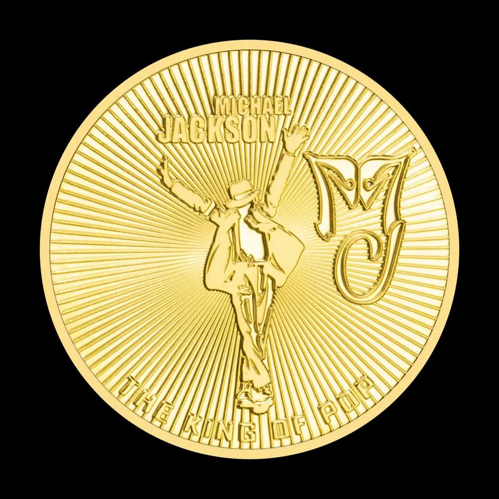 The King of POP Micheal Jackson (1958-2009) Souvenir Coin Collectible Golden Plated Basso-Relievo Commemorative Coin 1219-Chinese Style Finds™