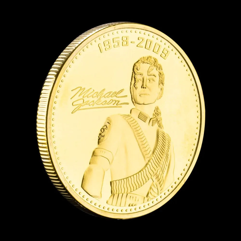 The King of POP Micheal Jackson (1958-2009) Souvenir Coin Collectible Golden Plated Basso-Relievo Commemorative Coin 1219-Chinese Style Finds™