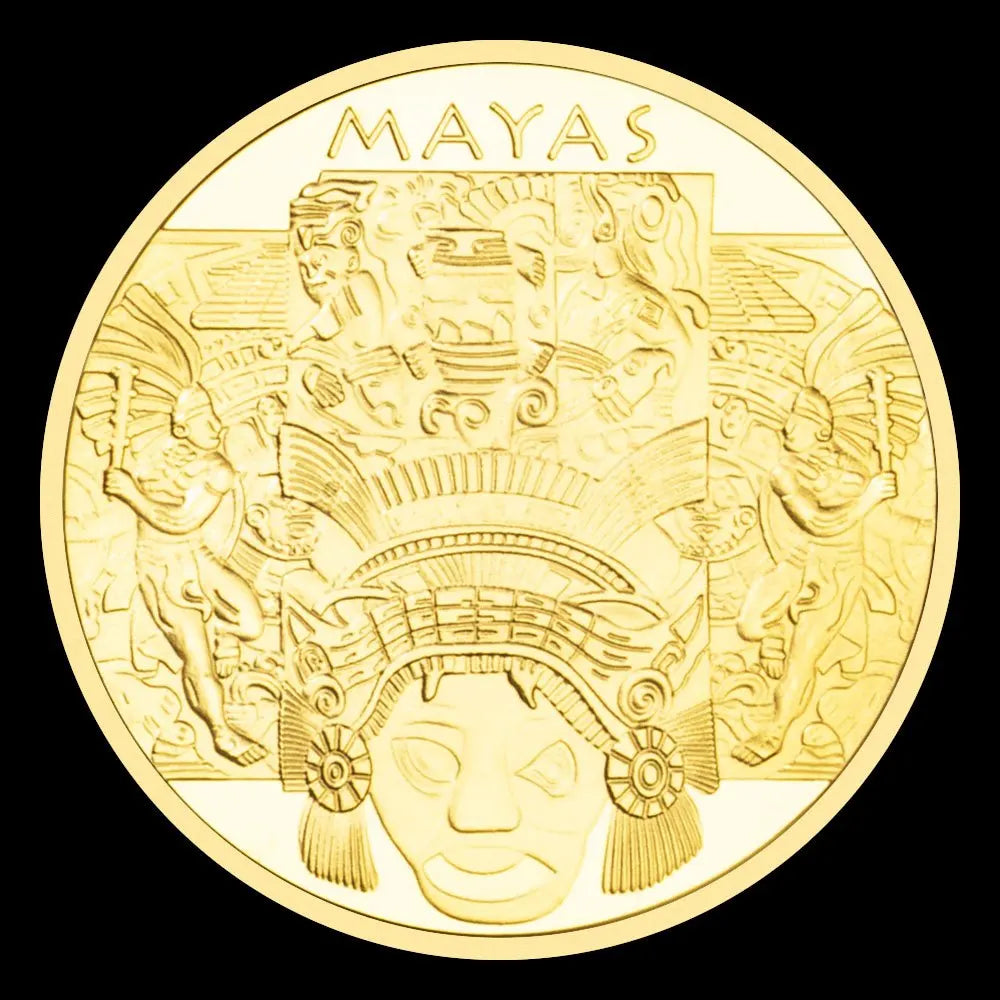 The Mayan Calendar Souvenir Coin Collectible Gold Plated Creative Gift Mayas Commemorative Coin 1205-Chinese Style Finds™