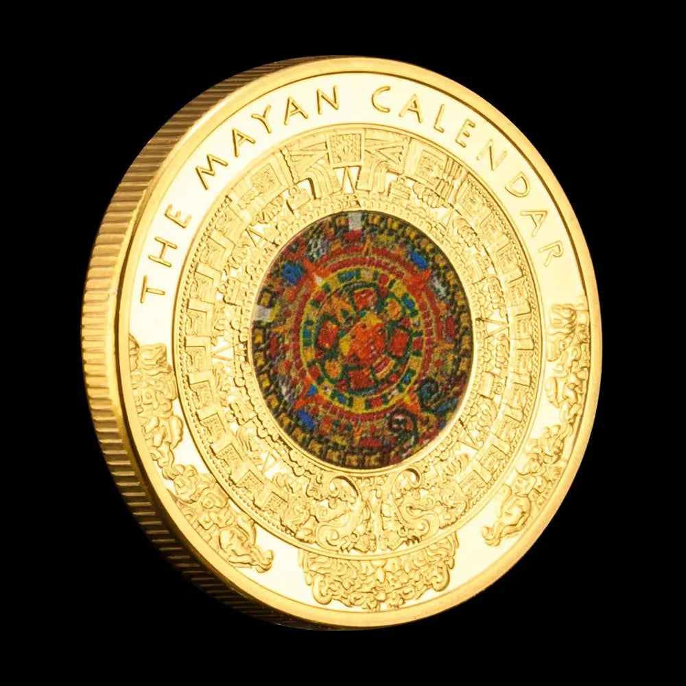 The Mayan Calendar Souvenir Coin Collectible Gold Plated Creative Gift Mayas Commemorative Coin 1205-Chinese Style Finds™