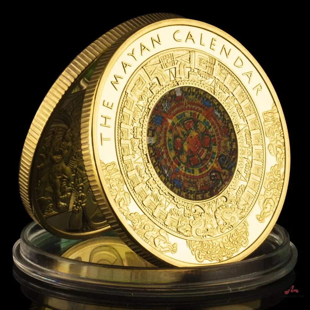 The Mayan Calendar Souvenir Coin Collectible Gold Plated Creative Gift Mayas Commemorative Coin 1205-Chinese Style Finds™