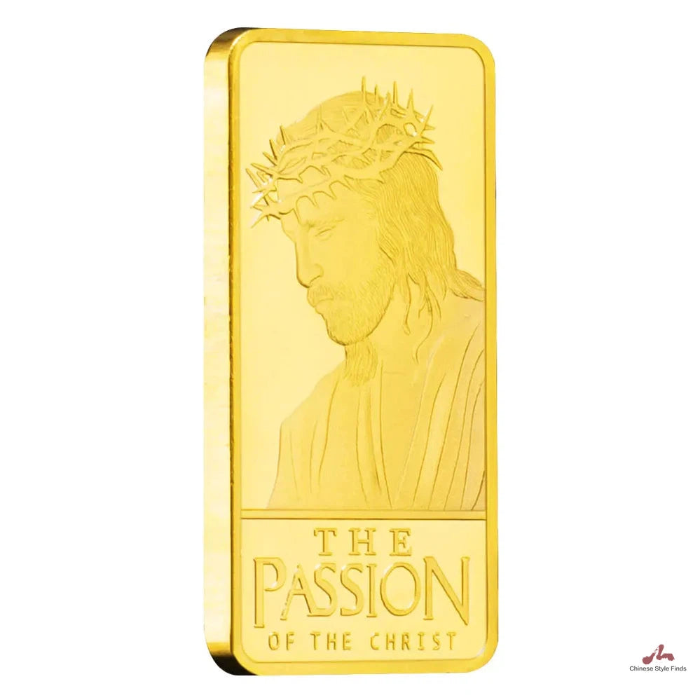 The Passion of The Christ Souvenir Golden Bar Plated Commemorative Coin The Jesus Discovery Cross Collectibles 1127-Chinese Style Finds™