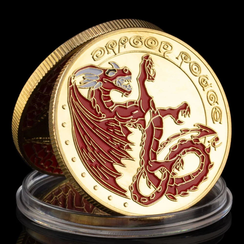 The Red Dragon Collectible Magic Souvenir Coin Gold Plated Souvenir Coin Collection Gift Commemorative Coin 1186-Chinese Style Finds™