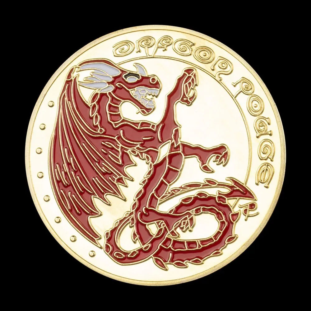 The Red Dragon Collectible Magic Souvenir Coin Gold Plated Souvenir Coin Collection Gift Commemorative Coin 1186-Chinese Style Finds™