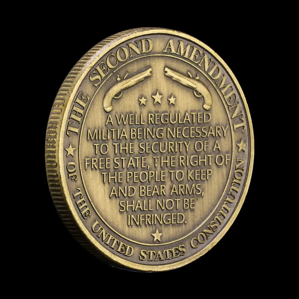 The Second Amendment Souvenir Dont Tread on Me Snake Coin The Right To Keep and Bear Arms Copper Plated Commemorative Coin 1078-Chinese Style Finds™