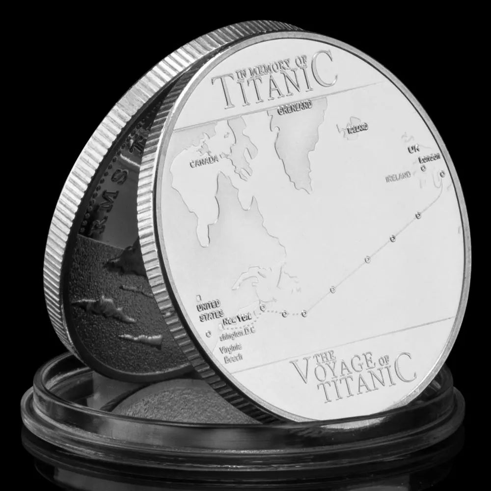 The Voyage of Titanic Collectible Silvery Plated Souvenir Coin United Kindom Titanic Collection Art Commemorative Coin 1089-Chinese Style Finds™