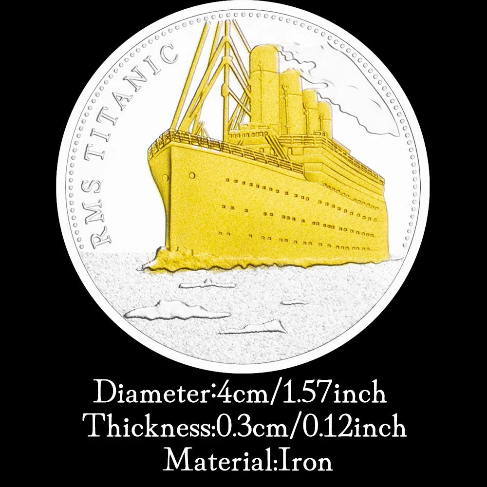 The Voyage of Titanic Collectible Silvery Plated Souvenir Coin United Kindom Titanic Collection Art Commemorative Coin 1089-Chinese Style Finds™