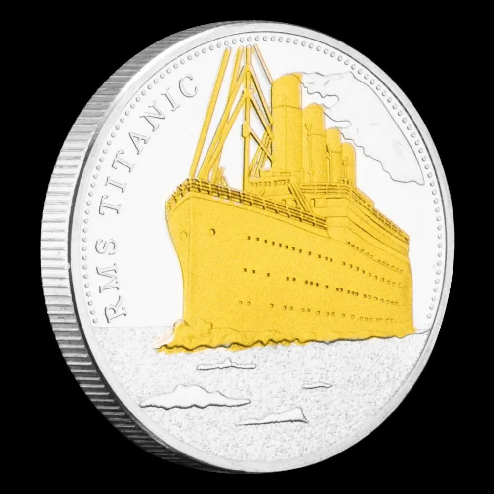 The Voyage of Titanic Collectible Silvery Plated Souvenir Coin United Kindom Titanic Collection Art Commemorative Coin 1089-Chinese Style Finds™