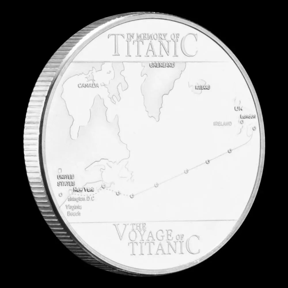 The Voyage of Titanic Collectible Silvery Plated Souvenir Coin United Kindom Titanic Collection Art Commemorative Coin 1089-Chinese Style Finds™