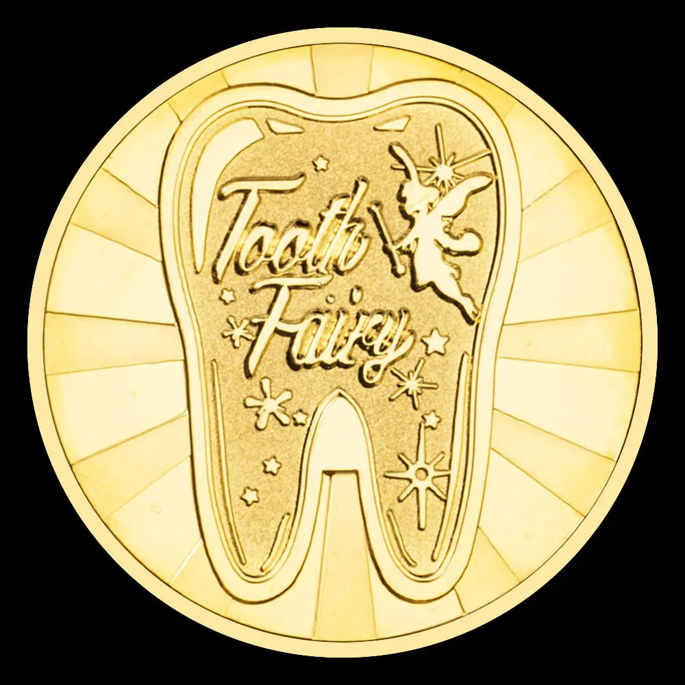 Tooth Fairy Coin Creative Gift Ideas for Children Golden Plated Commemorative Coin Souvenirs 1081-Chinese Style Finds™