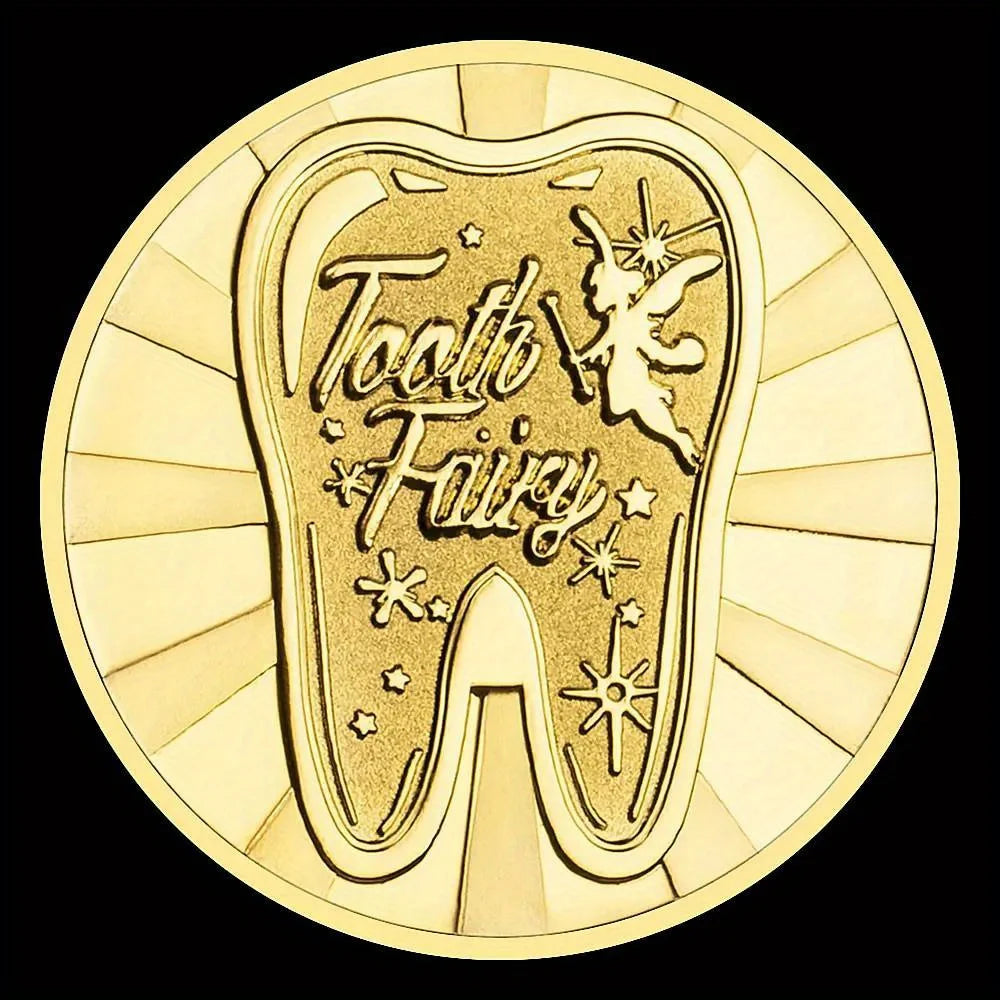 Tooth Fairy Collectible Silvery Golden Plated Souvenir Coin Lucky Coin Commemorative Coin Creative Gift 1653-Chinese Style Finds™