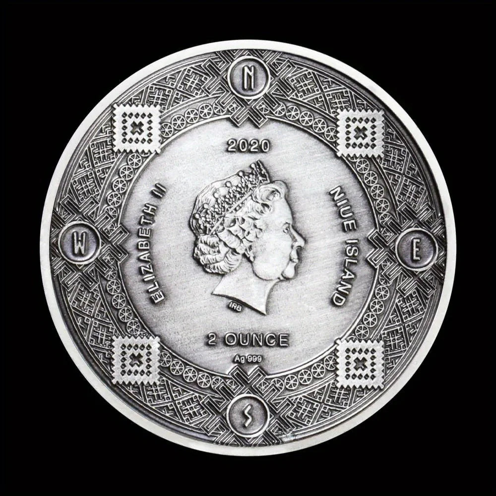 Tree of Cabala Souvenirs and Gift Ideas Varog Dazbog Home Decorations Niue Tree of Life Commemorative Coin Collection Art 1621-Chinese Style Finds™