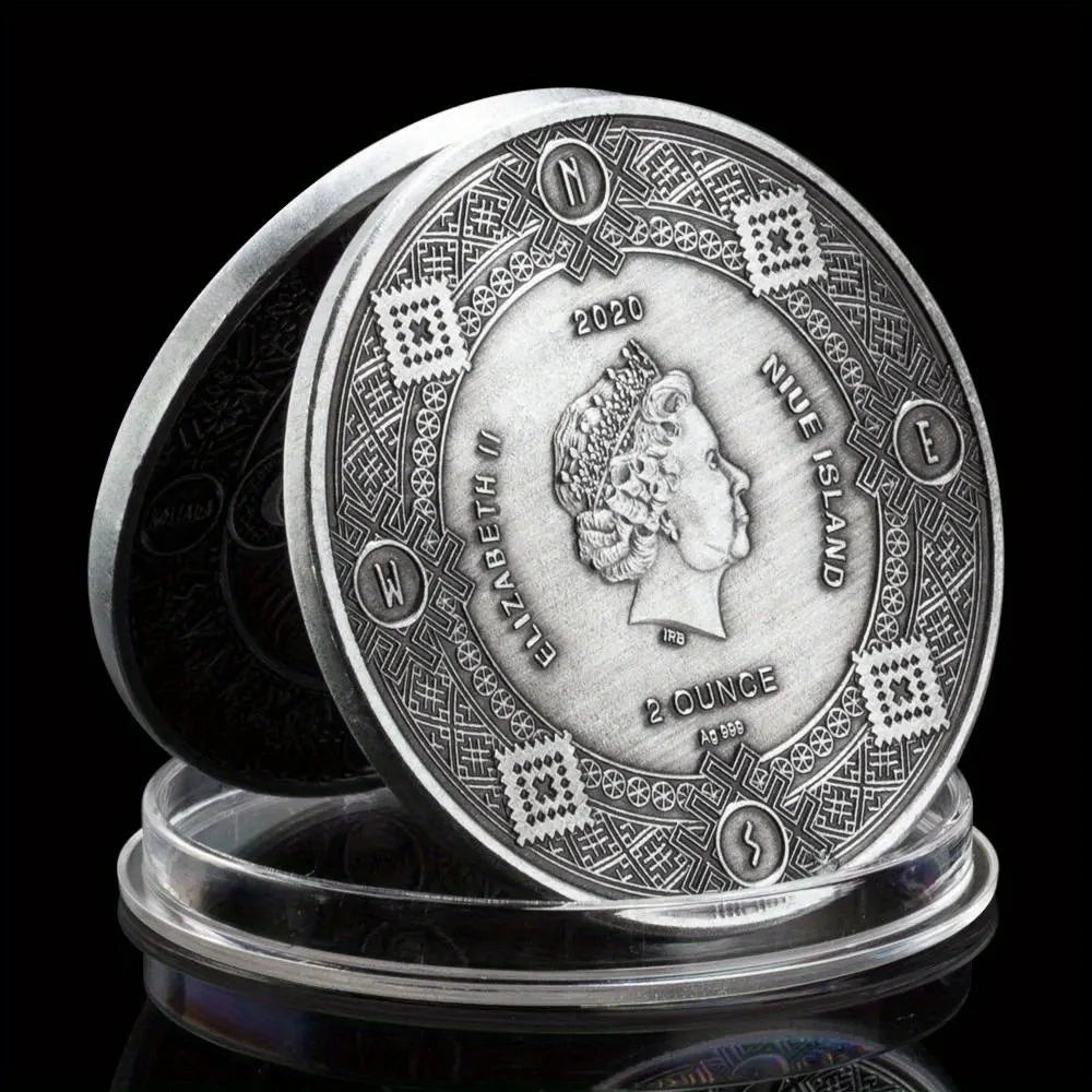 Tree of Cabala Souvenirs and Gift Ideas Varog Dazbog Home Decorations Niue Tree of Life Commemorative Coin Collection Art 1621-Chinese Style Finds™