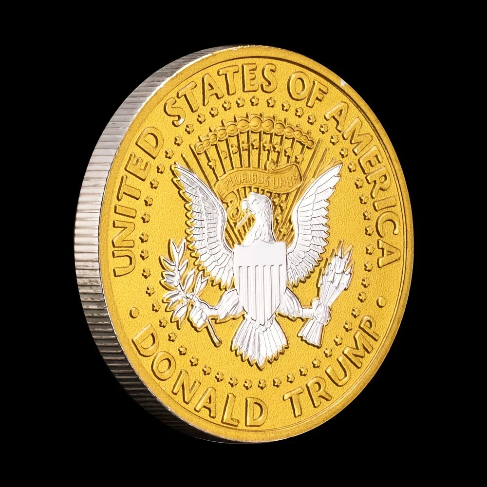 Trump 2024 Coins Save America Again US Coin GoldenPlated Souvenirs and Gift Ideas In God We Trust Home Decorations Commemorative Coin 1702-Chinese Style Finds™