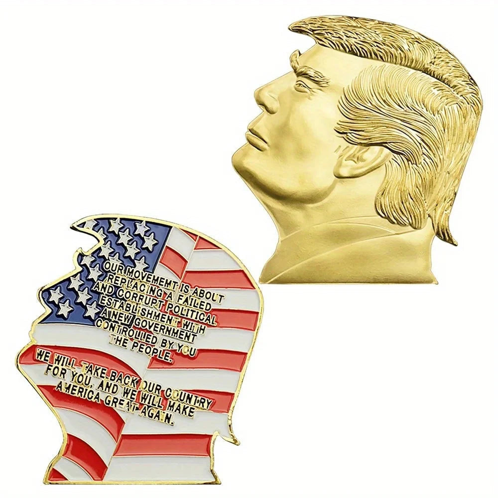 Trump Supporter's Badge US 45th President of America Make America Great Again Challenge Coin American Patriot Coin 1399-Chinese Style Finds™