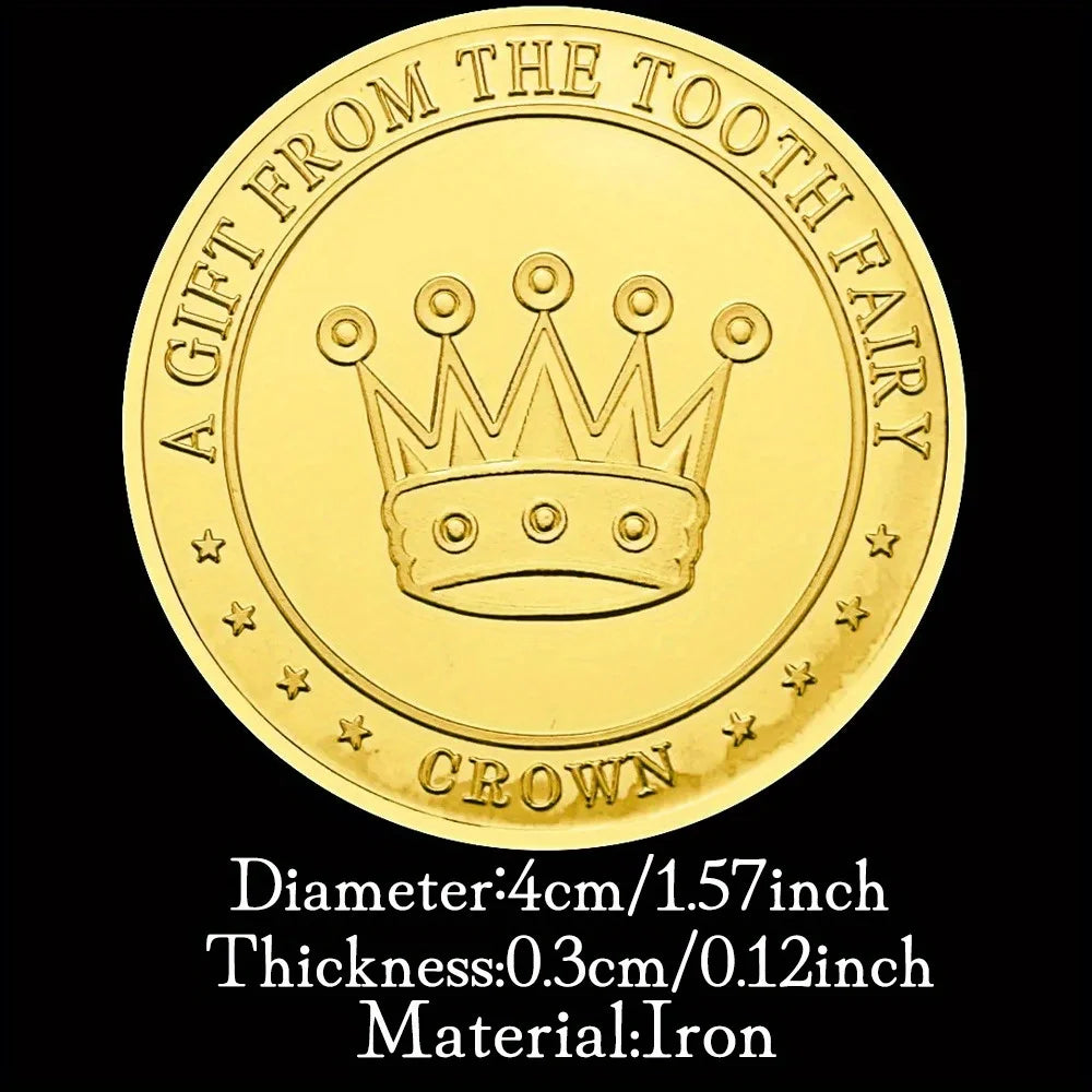 Twinkle The Tooth Fairy Collectible Golden Plated Souvenir Coin A Gift From The Tooth Fairy Crown Commemorative Coin 1552-Chinese Style Finds™