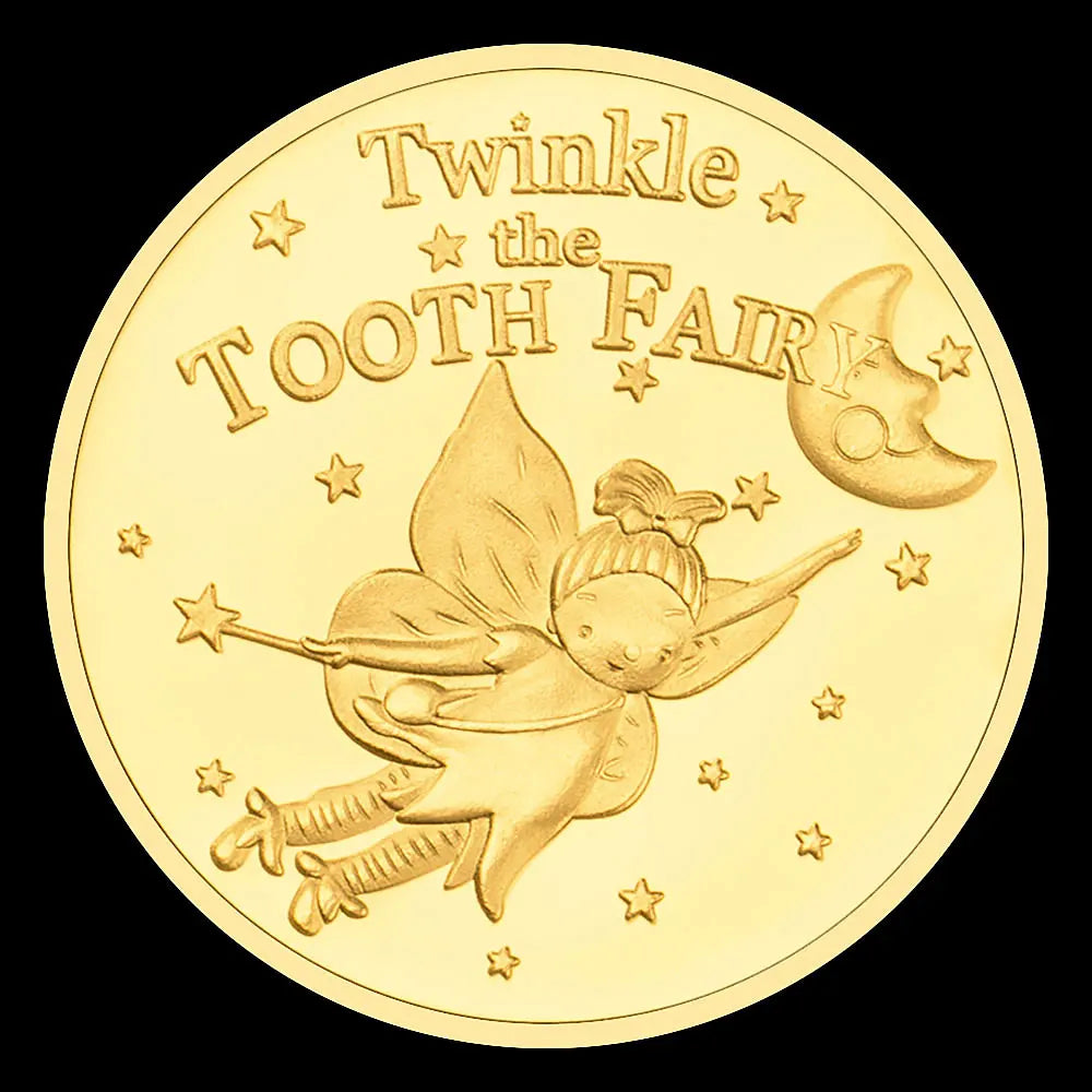 Twinkle The Tooth Fairy Collectible Golden Plated Souvenir Coin A Gift From The Tooth Fairy Crown Commemorative Coin 1552-Chinese Style Finds™