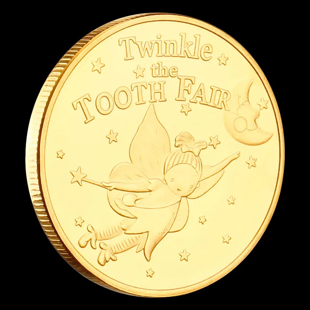 Twinkle The Tooth Fairy Collectible Golden Plated Souvenir Coin A Gift From The Tooth Fairy Crown Commemorative Coin 1552-Chinese Style Finds™