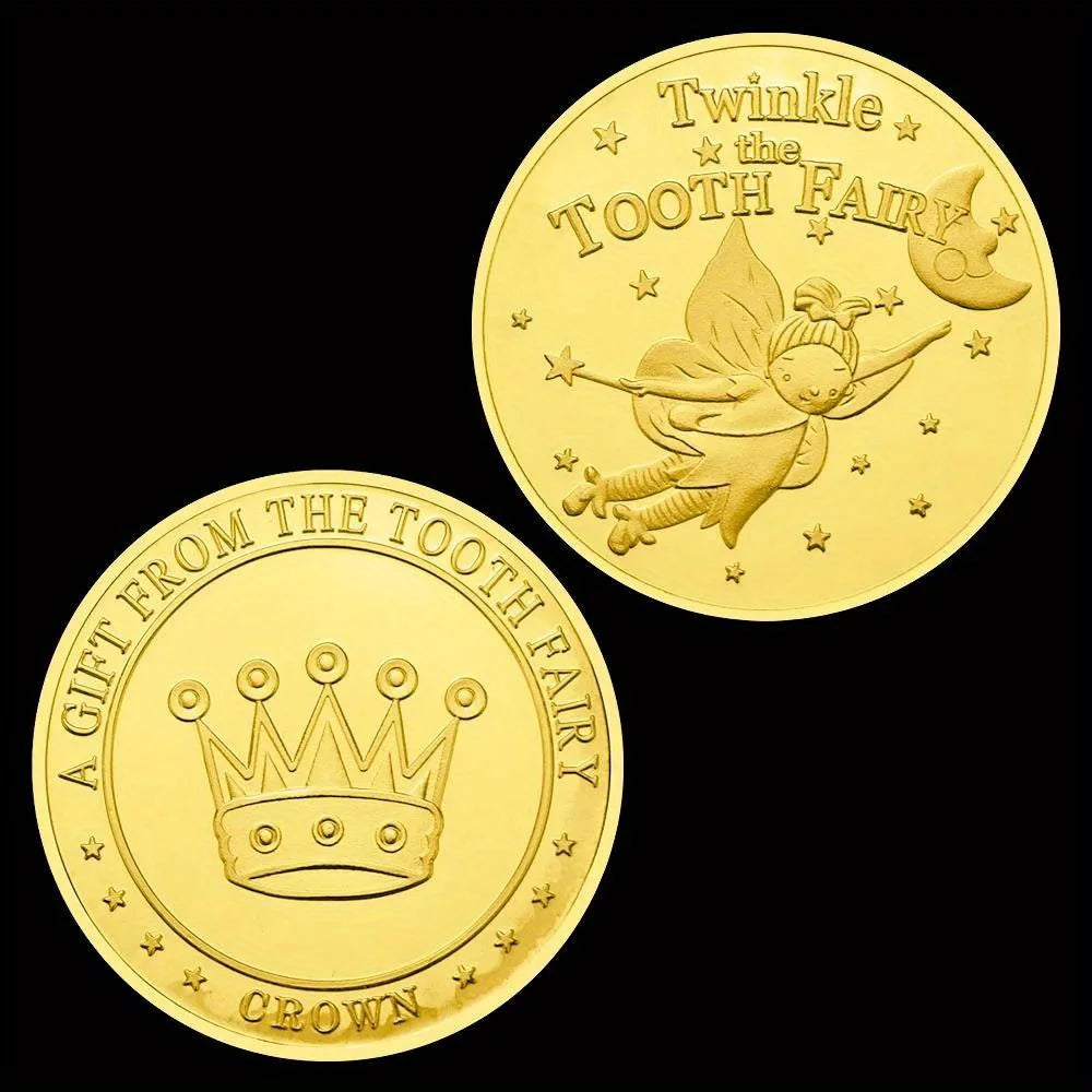 Twinkle The Tooth Fairy Collectible Golden Plated Souvenir Coin A Gift From The Tooth Fairy Crown Commemorative Coin 1552-Chinese Style Finds™