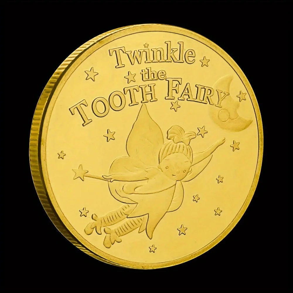 Twinkle The Tooth Fairy Collectible Golden Plated Souvenir Coin Gift Cinderella Crystal Shoes Commemorative Coin 1428-Chinese Style Finds™