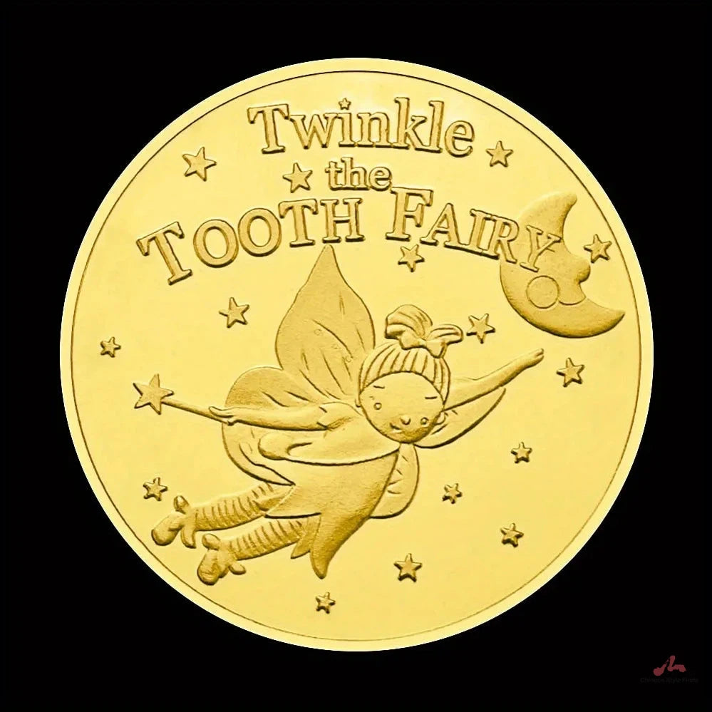 Twinkle Tooth Fairy Collectible Golden Plated Souvenir Collection Art Gift From The Tooth Fairy Swan Commemorative Coin 1335-Chinese Style Finds™