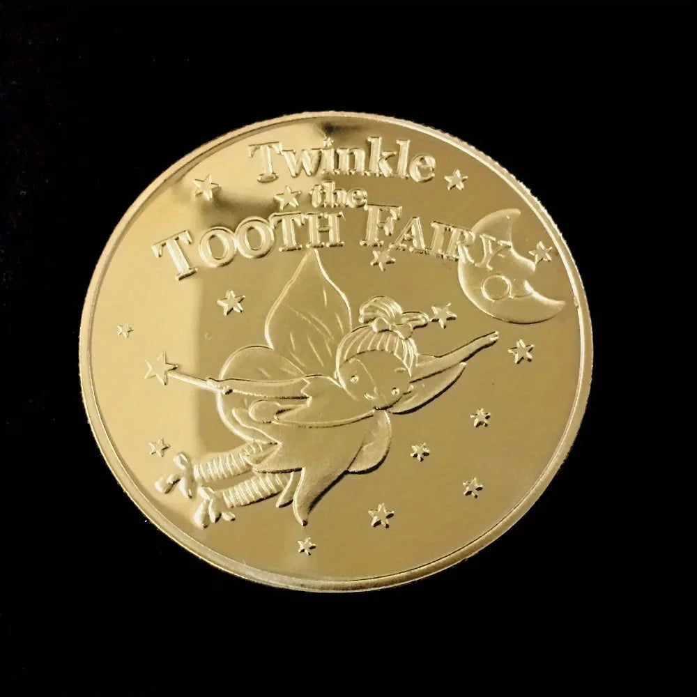 Twinkle Tooth Fairy Collectible Golden Plated Souvenir Gift From The Tooth Fairy Coin Collection Gift Commemorative Coin 1334-Chinese Style Finds™