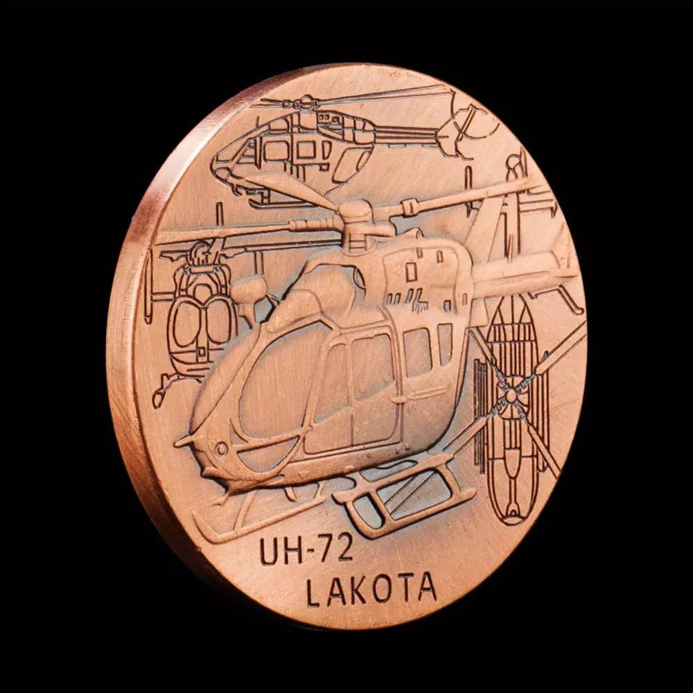 UH-72 LAKOTA US Army Challenge Coin Copper Coin Plated Honor Coin Military Fans Collectible Gift Commemorative Coin 1410-Chinese Style Finds™