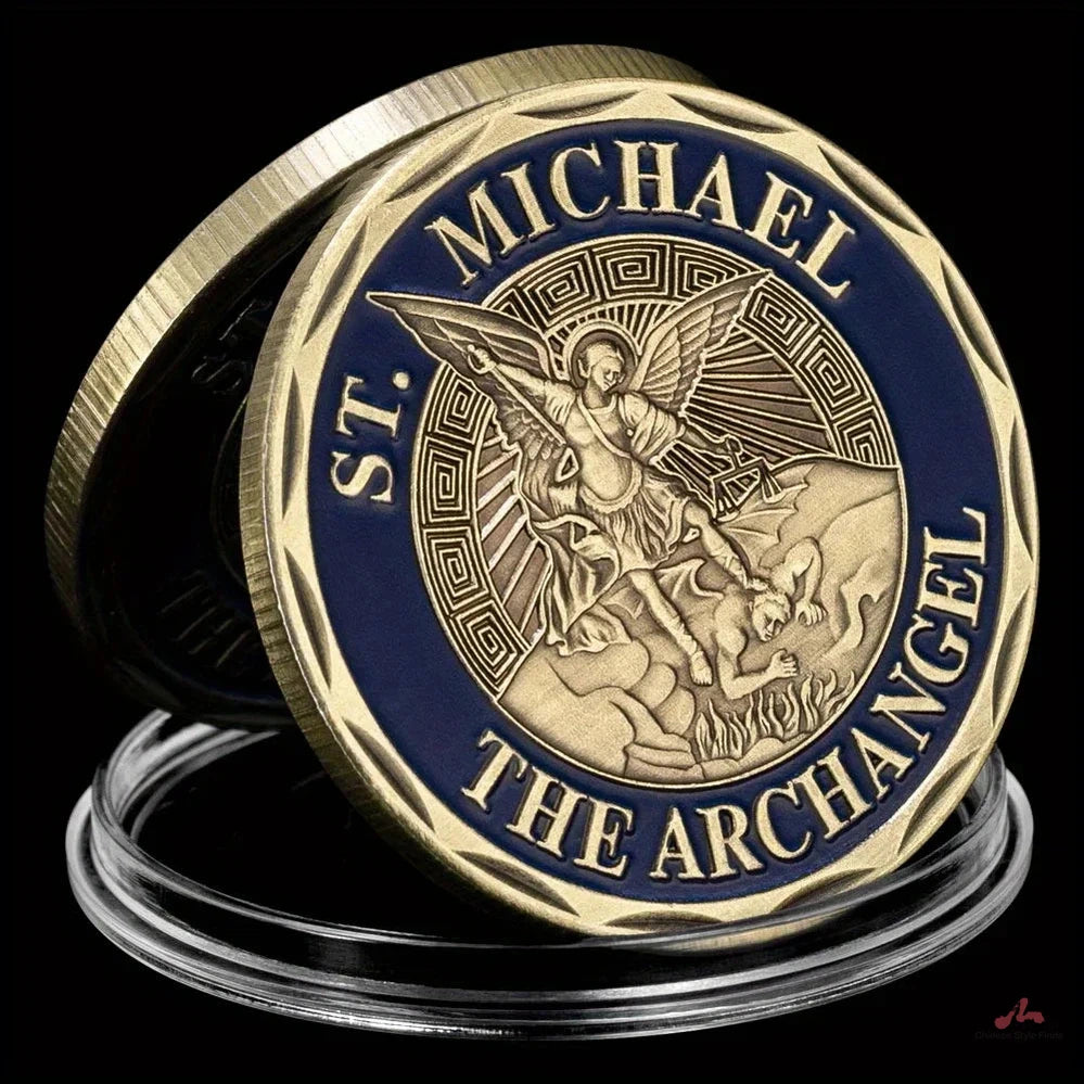 US AirForce Security Police Souvenir Bronze Plated Coin Defenders of The Force Saint Micheal Thearchangel Challenge Coin 1356-Chinese Style Finds™