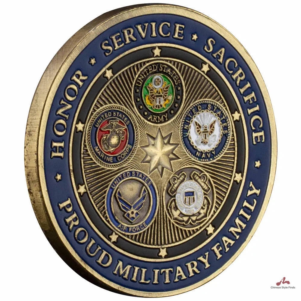 US Armed Forces Souvenir Serving Around The World with Pride Collection Art Commemorative American Proud Gold Plated 50MM Coin 1178-Chinese Style Finds™