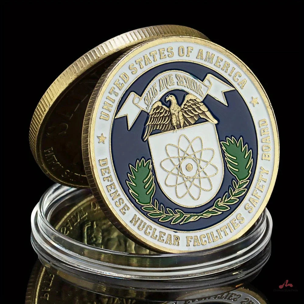 US Defense Nuclear Facilities Safety Board Souvenir Coin Saint Micheal Pattern Challenge Coin Bronze Plated Commemorative Coin 1516-Chinese Style Finds™