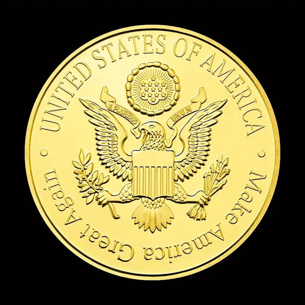 US President Abraham Lincoln Souvenirs and Gift Ideas golden Plated US Coin Challenge Coin Collectible President Commemorative Coins 1291-Chinese Style Finds™