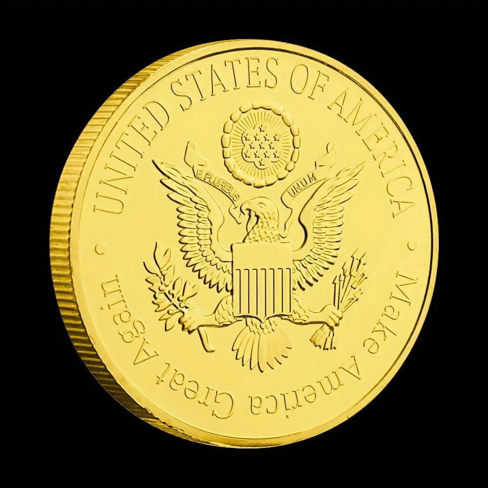 US President Abraham Lincoln Souvenirs and Gift Ideas golden Plated US Coin Challenge Coin Collectible President Commemorative Coins 1291-Chinese Style Finds™