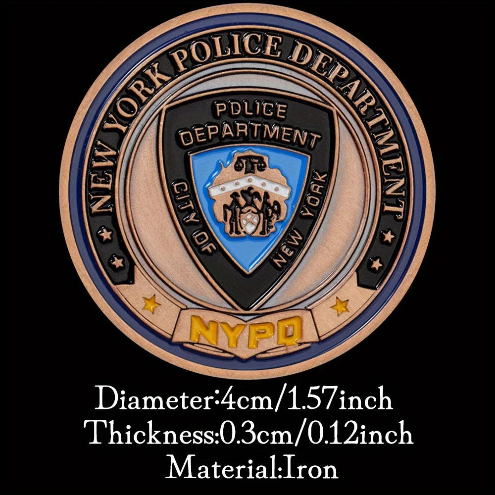 US San Francisco Police Department Bronze Plated Souvenir Coin Gold In Peace Iron In War Commemorative Coin Challenge Coin 1313-Chinese Style Finds™