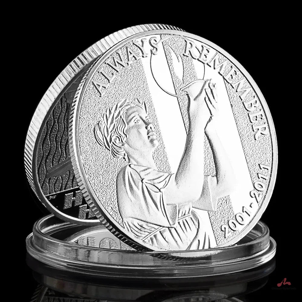 US of America Liberty Commemorative Coin Statue of Liberty Always Remember Silvery Plated Gift Honor Hope Challenge Coin 1424-Chinese Style Finds™