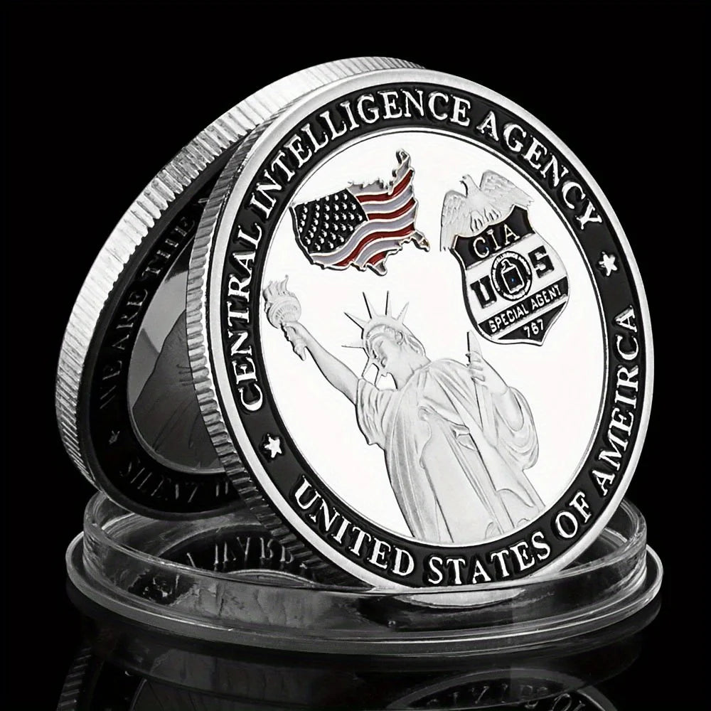 USA CIA Central Intelligence Agency Great Seal of The United States Challenge Metal Coin Collectibles Value Silvery Plated Coin 1408-Chinese Style Finds™