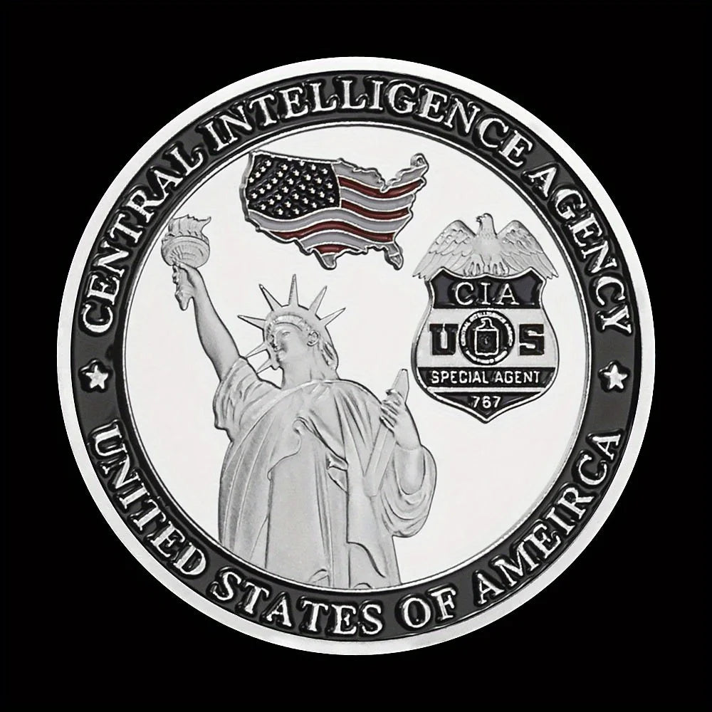 USA CIA Central Intelligence Agency Great Seal of The United States Challenge Metal Coin Collectibles Value Silvery Plated Coin 1408-Chinese Style Finds™