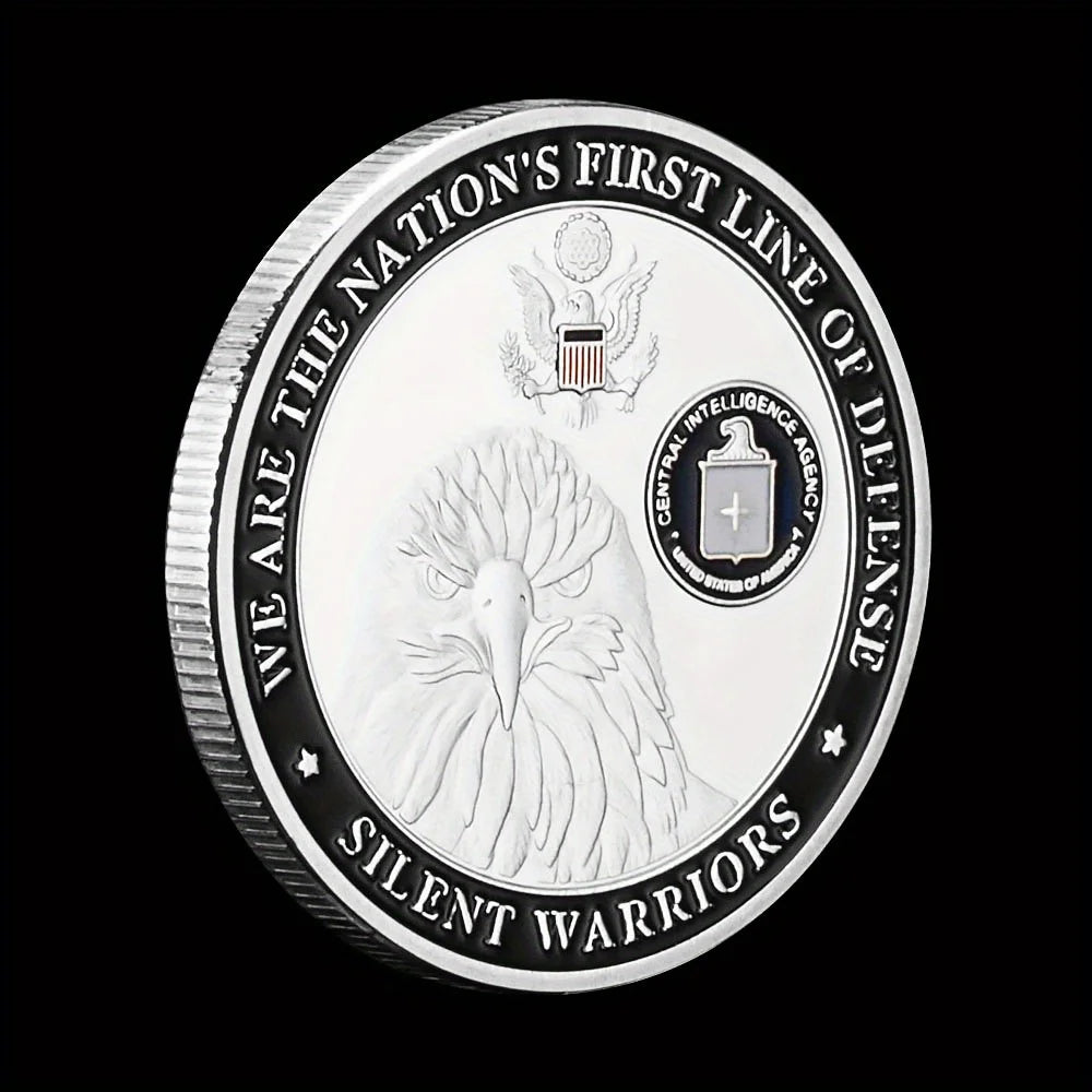 USA CIA Central Intelligence Agency Great Seal of The United States Challenge Metal Coin Collectibles Value Silvery Plated Coin 1408-Chinese Style Finds™