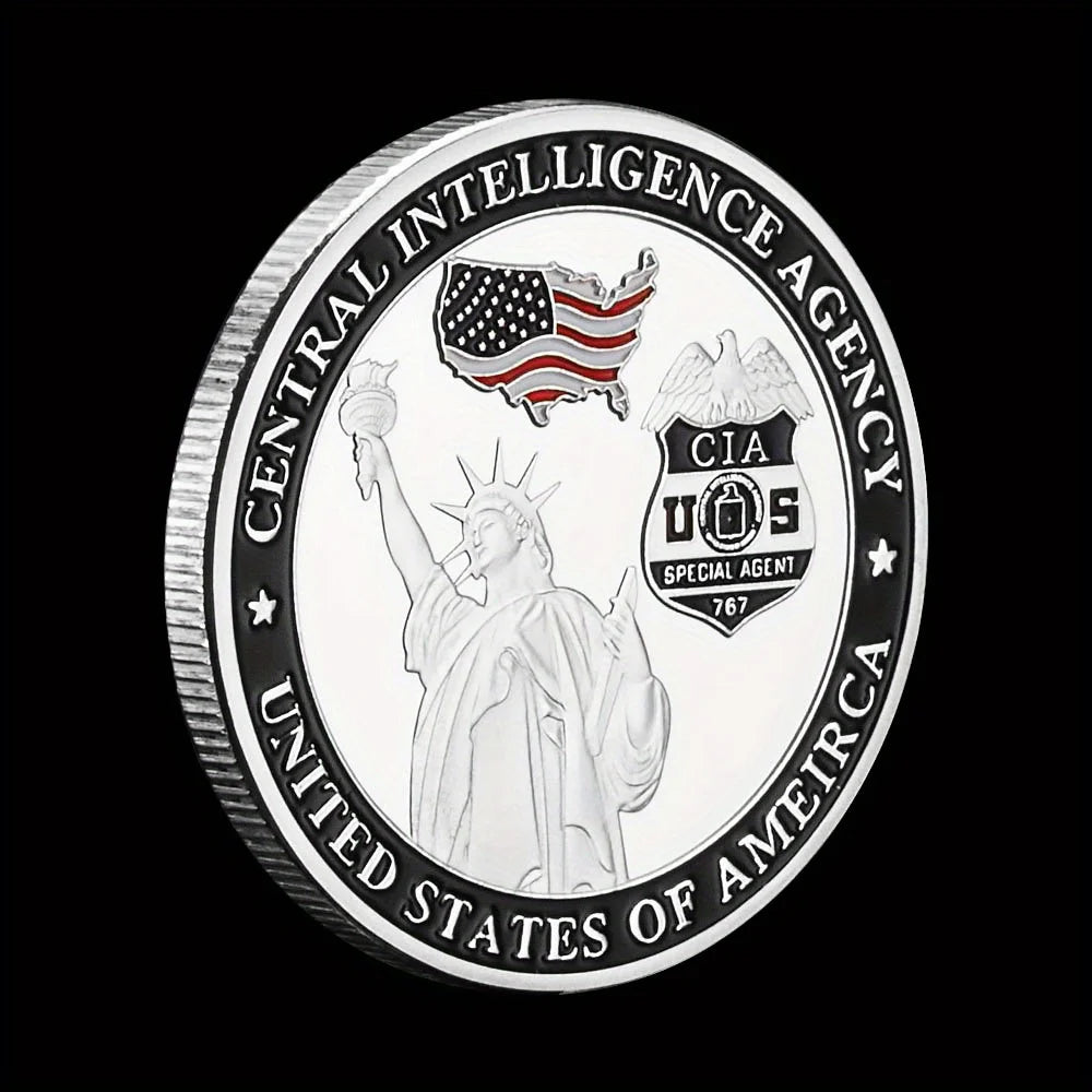 USA CIA Central Intelligence Agency Great Seal of The United States Challenge Metal Coin Collectibles Value Silvery Plated Coin 1408-Chinese Style Finds™