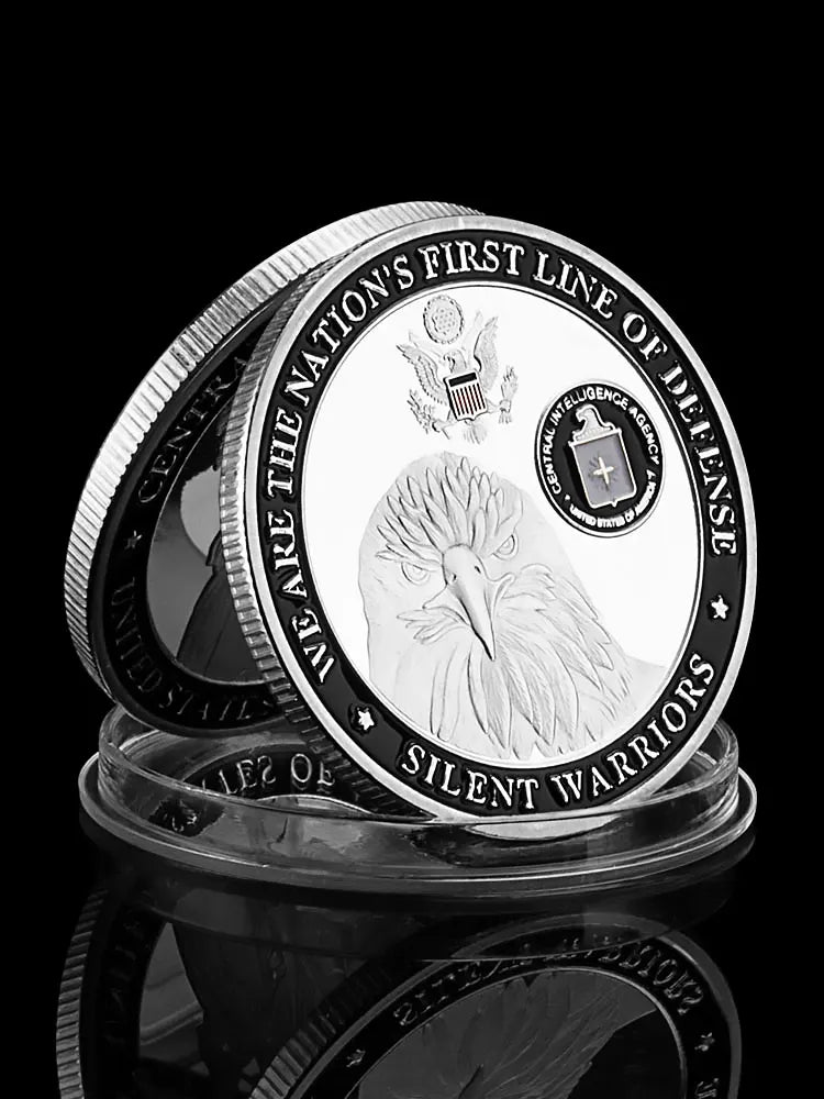 USA CIA Central Intelligence Agency Great Seal of The United States Challenge Metal Coin Collectibles Value Silvery Plated Coin 1408-Chinese Style Finds™