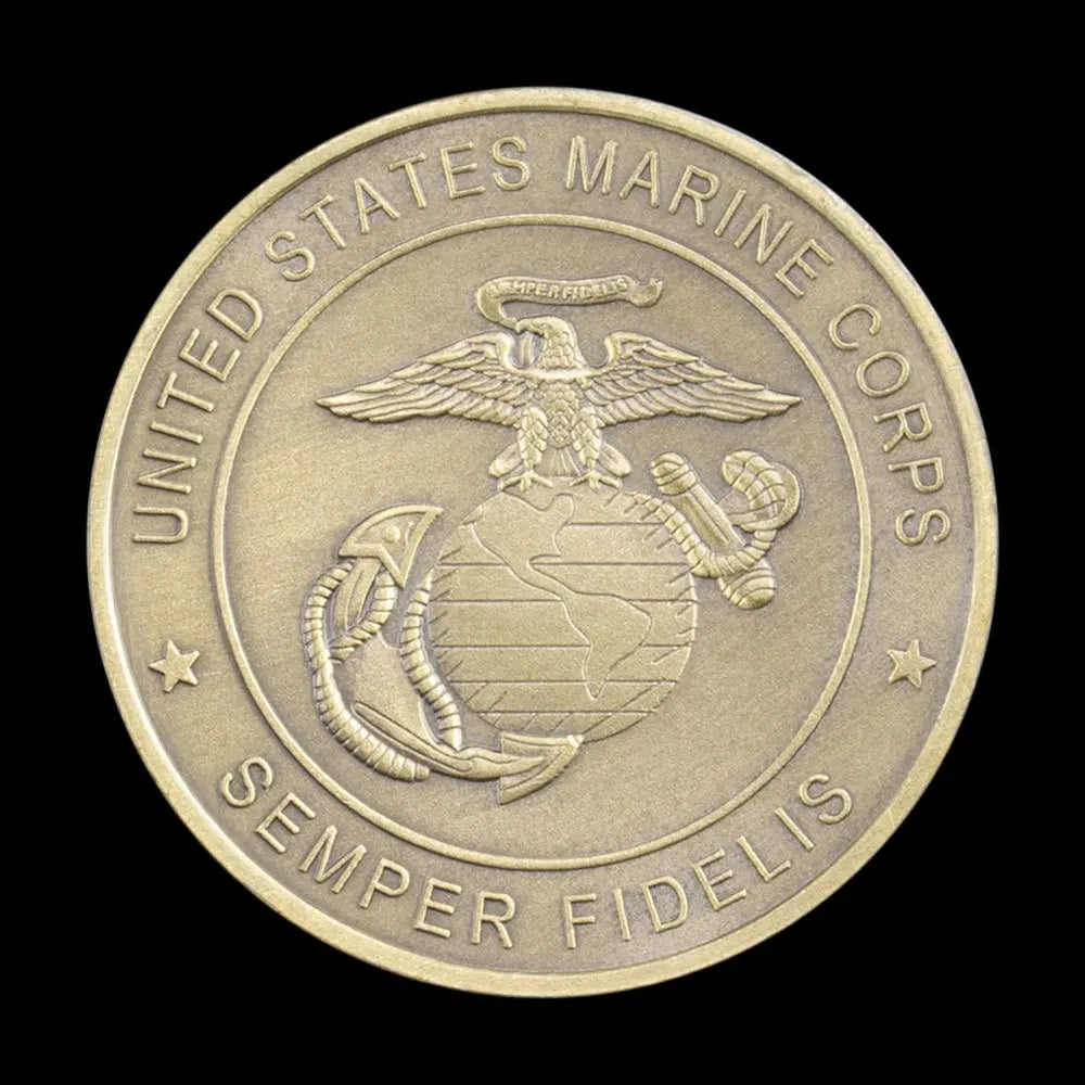 USA Marine Corps Semper Fidelis Commemorative Coin Uncommon Valor Was A Common Souvenir Coin Golden Plated Challenge Coin 1599-Chinese Style Finds™