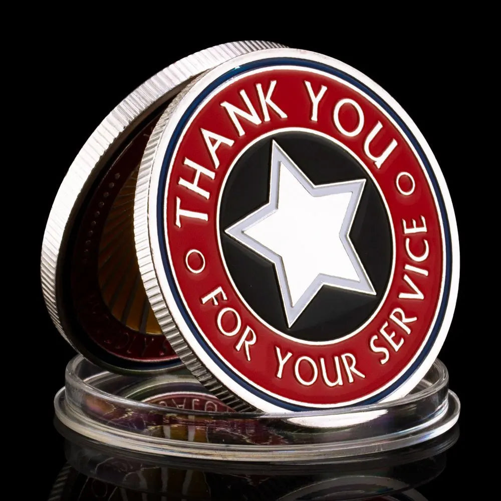 USA Military Coin Thank You for Your Service Challenge Coin Honor Coin Proudly Salutes You Veteran Commemorative Coin 1693-Chinese Style Finds™