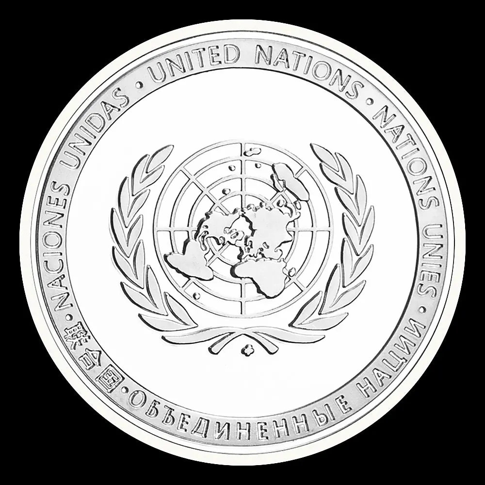 United Nations Peace Keeping Operations Collectible Silveer Plated Souvenir Coin Creative Gift Collection Commemorative Coin 1535-Chinese Style Finds™