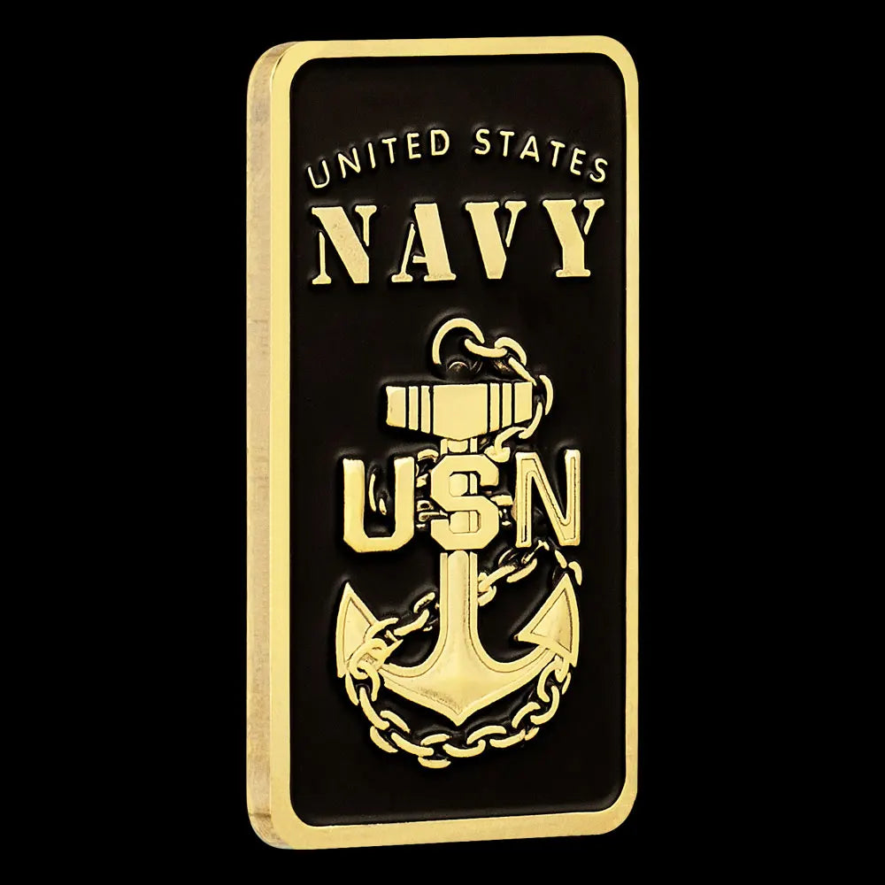 United Staes Navy Golden Plated Bar Challenge Coin USN Commemorative Coin Creative Gift 1108-Chinese Style Finds™